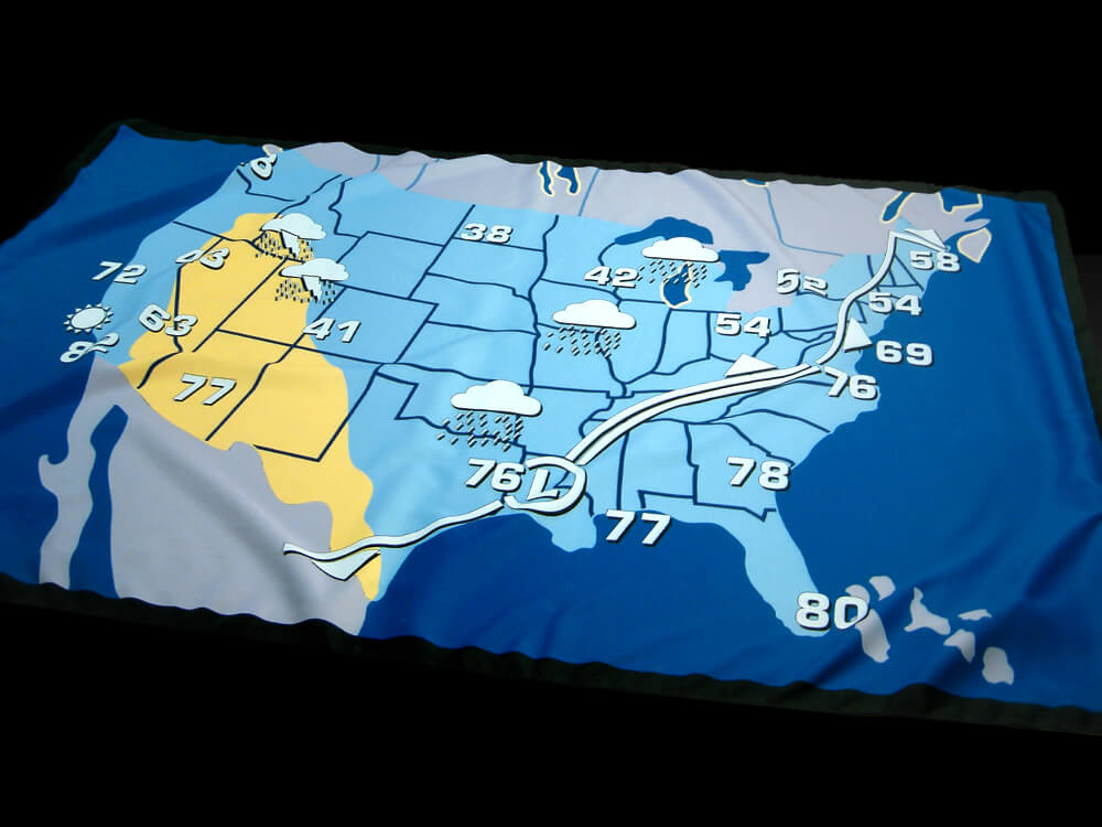 Map banner print