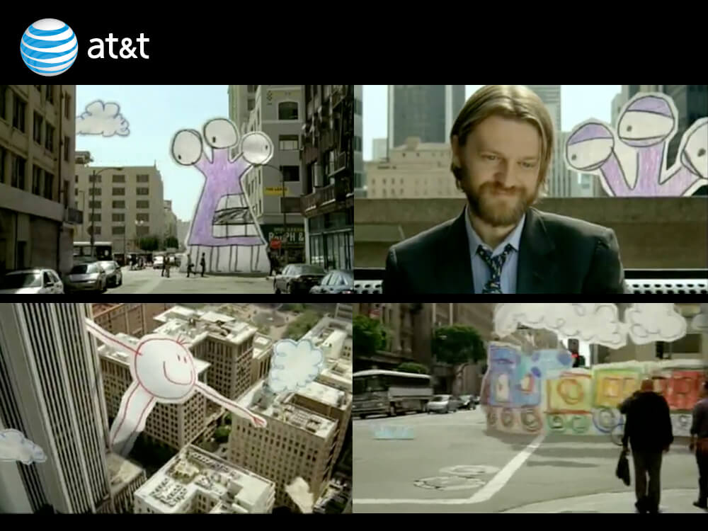 Child's drawings for an AT&T commercial