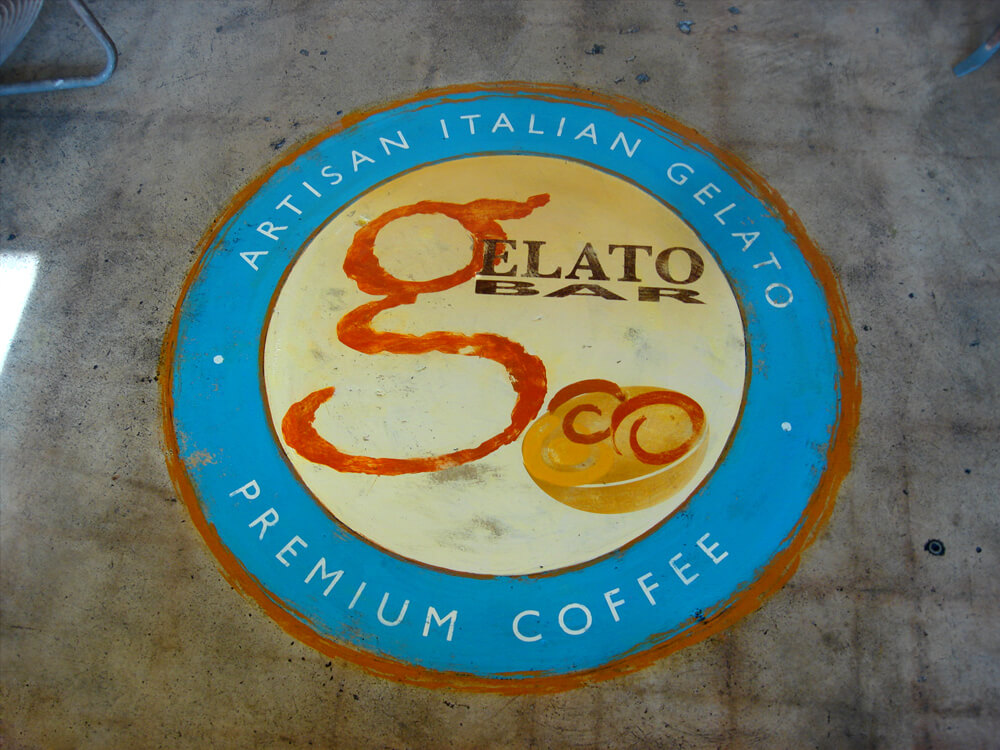 Gelato Bar floor graphic