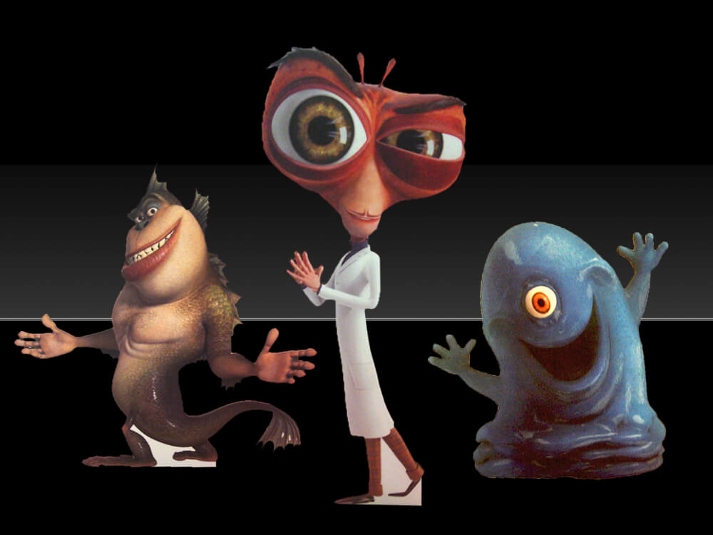 Monsters VS Aliens standees