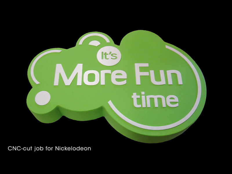 CNC-cut graphic for Nickelodeon