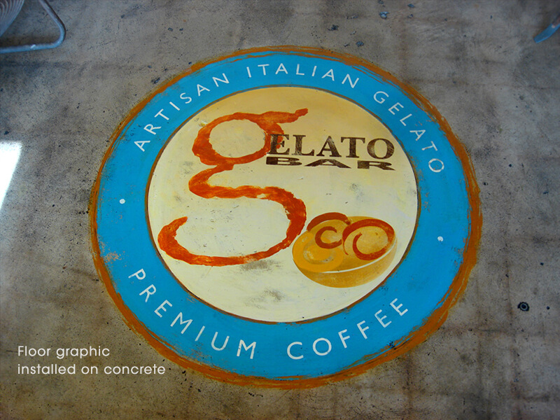 Gelato Bar floor graphic