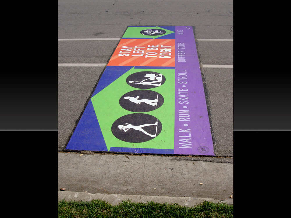 Directional street graphic