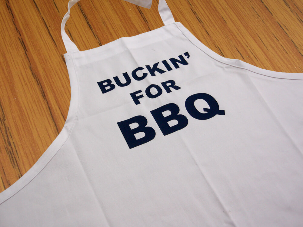 Fabric printing on anything, even an apron!