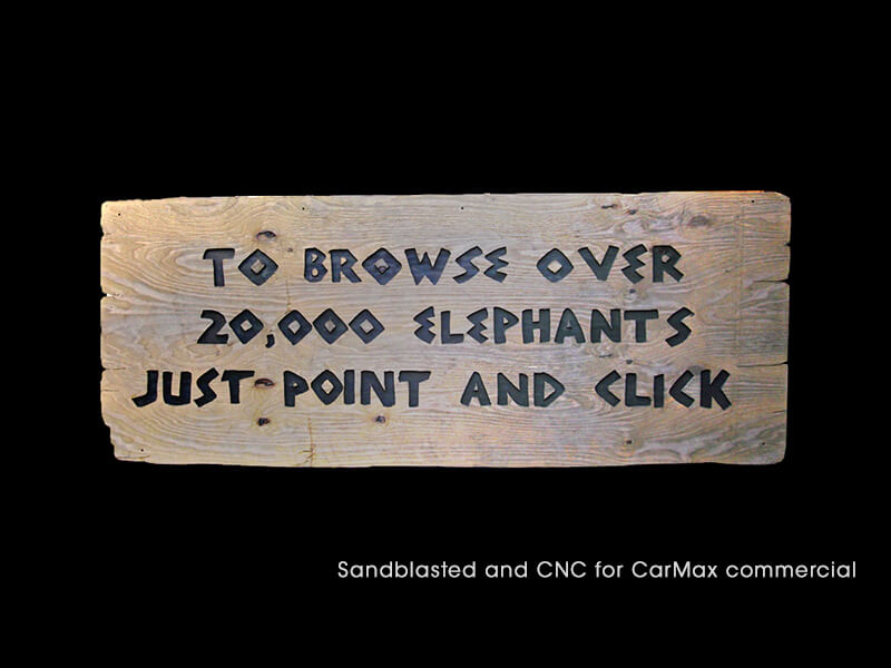Sign for CarMax commercial