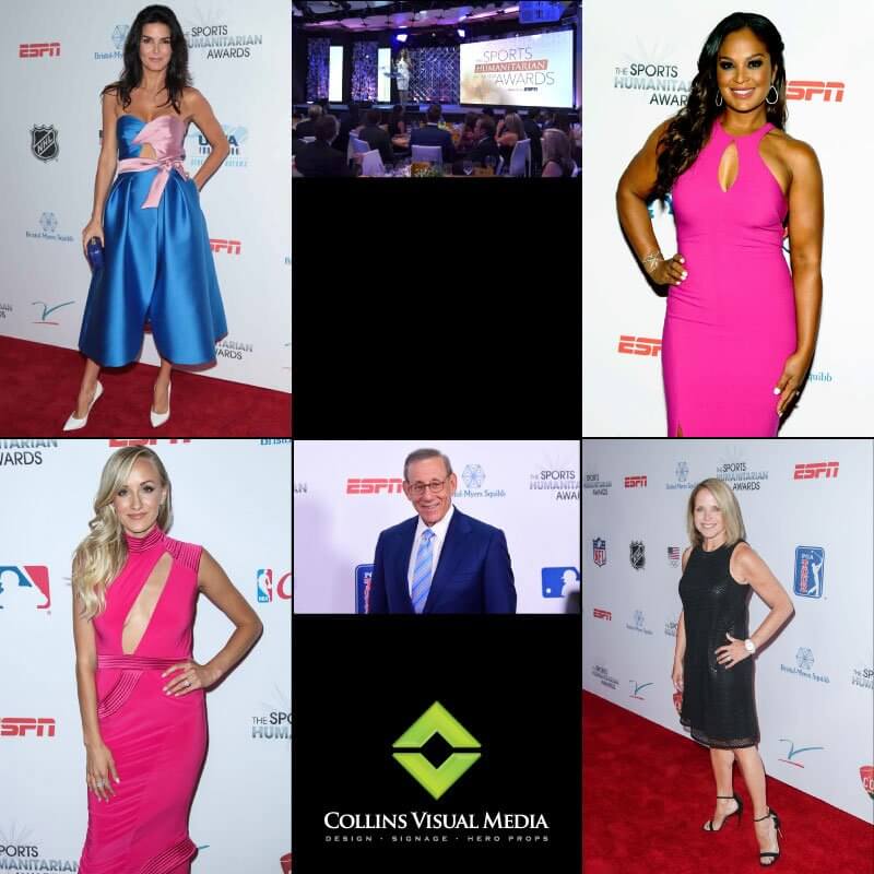 We created this huge media wall for the Sports Humanitarian Awards