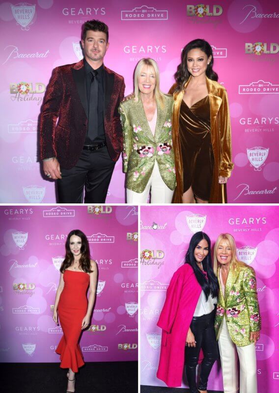 A pair of pink 8 by 8 foot fabric press walls for the BOLD Holidays Celebration