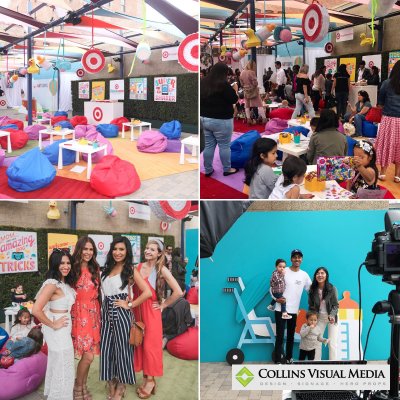 We did lots of signage for the Super Mamas Social, presented by Target.