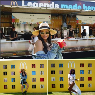 We designed the stage at #Coachella along with the all the #McDonald’s menu’s and #GoldenArches!