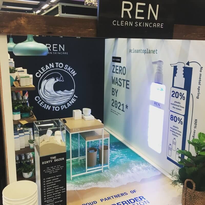 We printed the wall signage and ocean floor graphics to create this space for Ren Clean Skincare