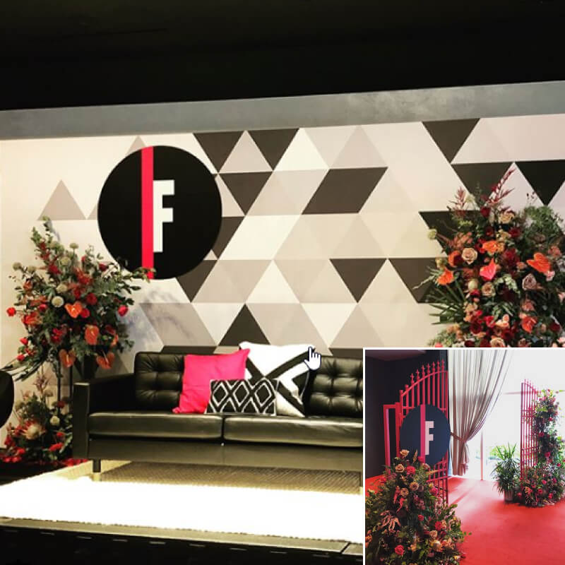 Wall graphic installation for the "Fearless" conference.